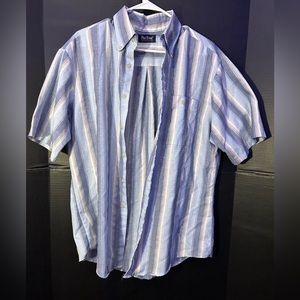 Vintage Men’s Par Four Casual Button Down Collared Shirt Sz L